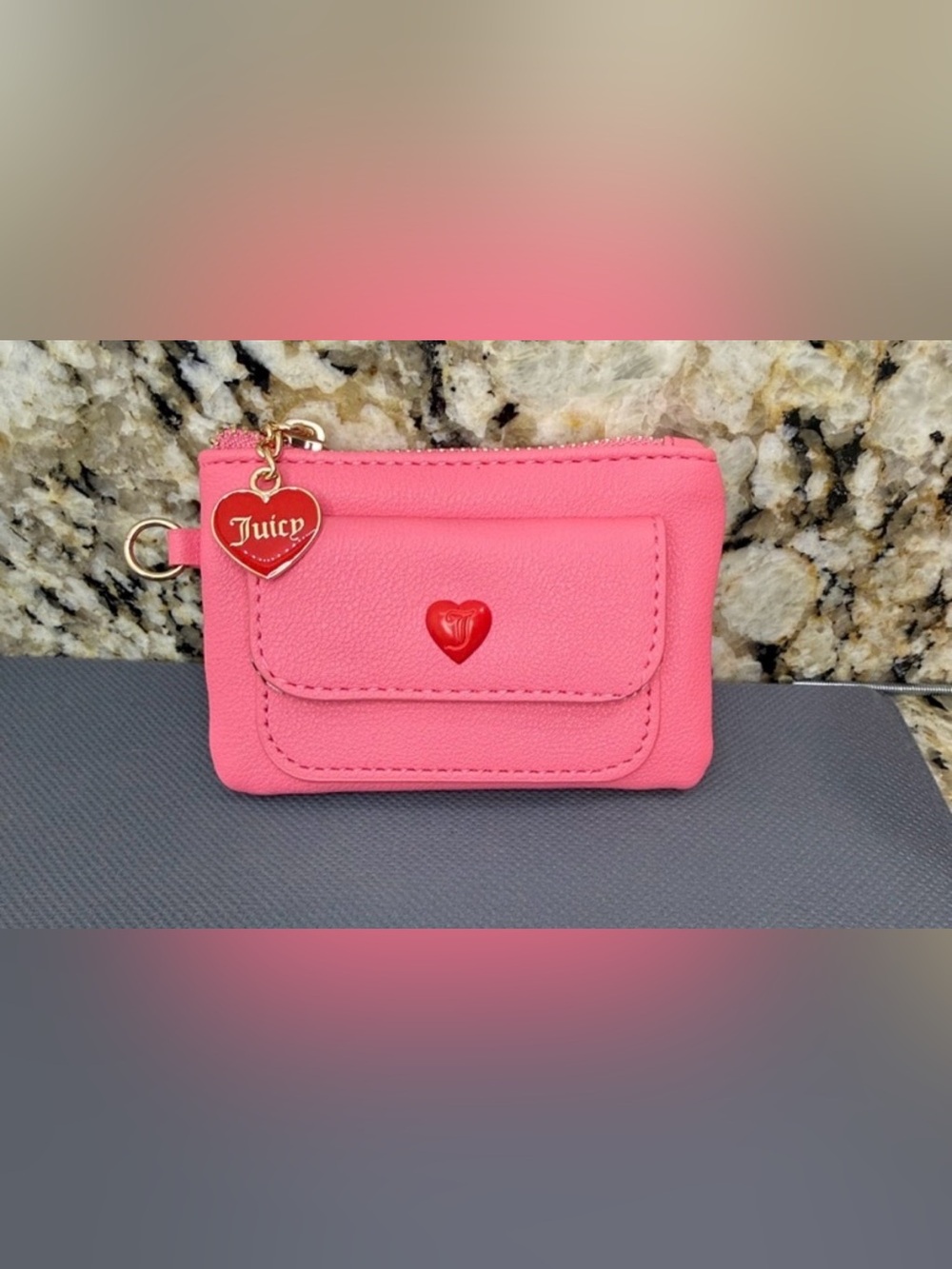 Juicy Couture Pink Coin Purse / Card Holder Wallet